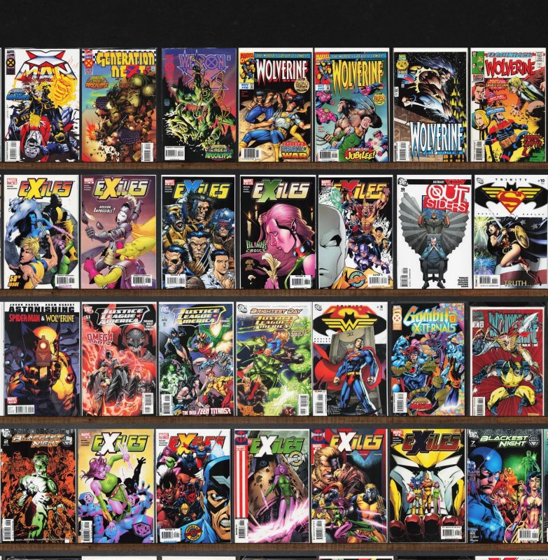 Huge Lot 150+ Comics with Wolverine, Exiles, The Outsiders & More!