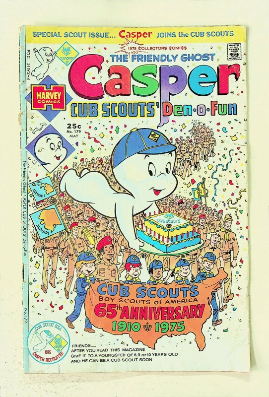 Casper The Friendly Ghost #179 - Special Scout Issue (May 1975, Harvey) - Good 