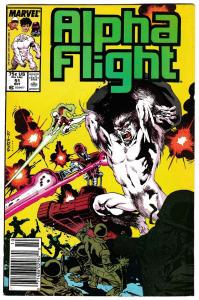 Alpha Flight #51 Jim Lee 1st Marvel Artwork (Marvel, 1987) VF-