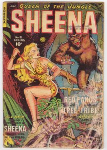 SHEENA #11 1951-FICTION HOUSE-WILD GORILLA COVER