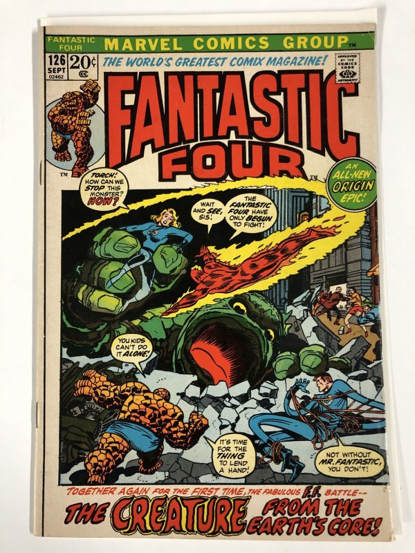 FANTASTIC FOUR 126 VG Sept. 1972 Origin retold! COMICS BOOK