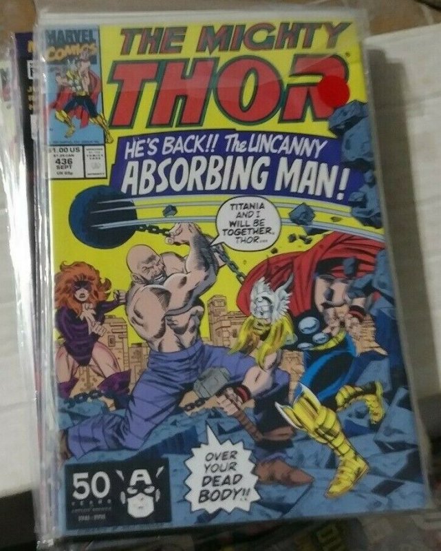 THOR # 436 1991 MARVEL  absorbing man titiana eric masterson