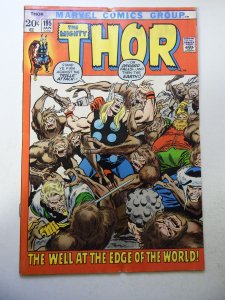 Thor #195 (1972) VG Condition moisture stains