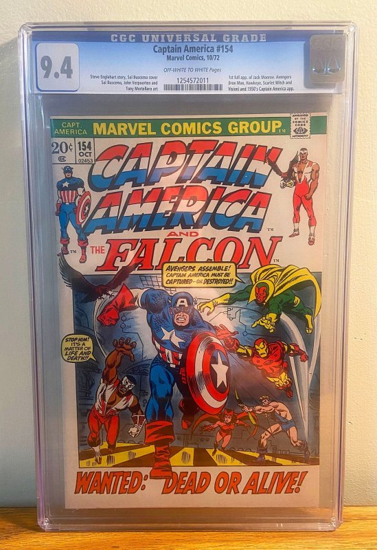 Captain America #154 (CGC 9.4 NM) 1st Jack Monroe , 2nd Steve Englehart (1972)