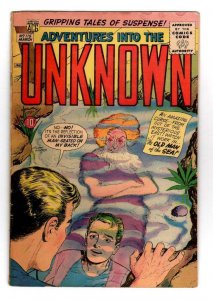 Adventures into the Unknown #111 March 1960 ACG Whitney cover & art Paul Reinman 
