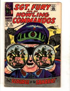Sgt. Fury & His Howling Commandos # 43 VG Marvel Comic Book Nick Fury JL16