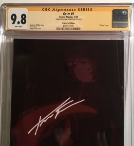 1ST JESSICA HARROW Boom! Grim #1 1:25 Frison Virgin Foil SIGNED CGC 9.8 NM+/M