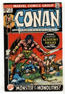 CONAN THE BARBARIAN #21--1972--MARVEL COMICS--comic book--VG