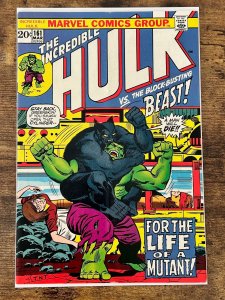 The Incredible Hulk #161 (1973). FN+. Mimic dies. Beast app. Subscription crease