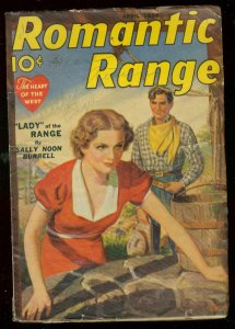 ROMANTIC RANGE APR 1938-LADY OF THE RANGE-BURRELL-PULP VG