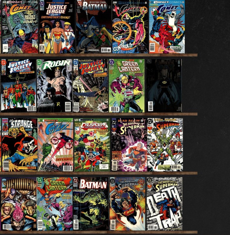 Huge Lot 130+ Comics with Justice League Europe, The Comet, Batman & More!