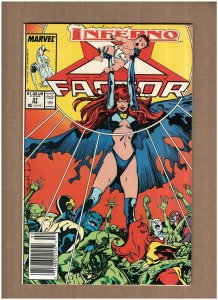 X-Factor #37 Newsstand Marvel Comics 1989 INFERNO Goblin Queen VF/NM 9.0