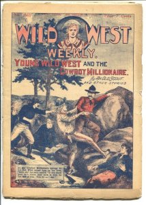 Wild West Weekly #1051 12/8/1922-Cowboy Millionaire-pulp fiction-FR/G