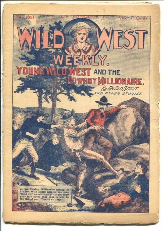 Wild West Weekly 1051 12 8 1922 Cowboy Millionaire Pulp Fiction Fr G Hipcomic