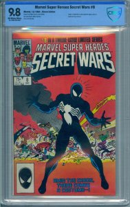 MARVEL SUPER HEROES SECRET WARS #8 CBCS 9.8 ORIGIN BLACK COSTUME A056