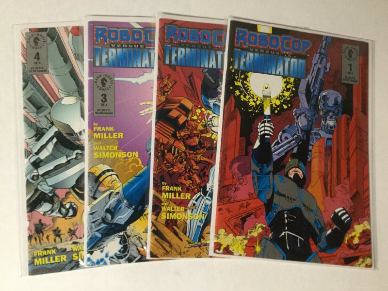 Robocop Versus Terminator 1-4 1 2 3 4 Lot Set Run Vf Very Fine 8.0 Dc