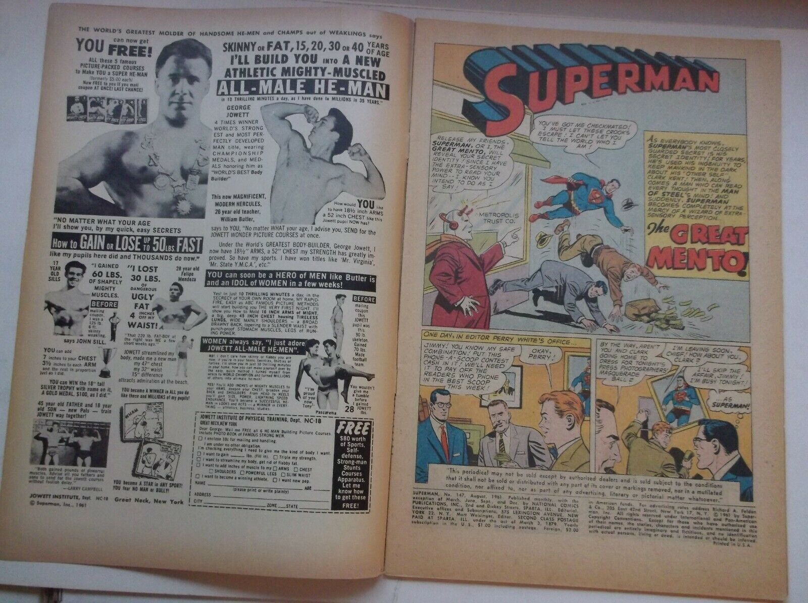 Dc Superman 147 1st Legion Of Super Villains App Key Book 1961 Fn 60 Comic Books