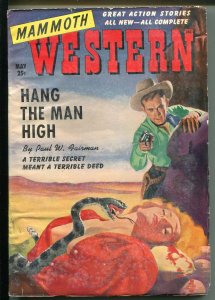 Mammoth Western 5/1950-rattlesnake-blonde babe-pulp thrills-hanging-VG/FN