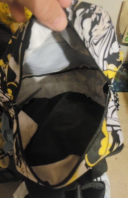 white batman backpack