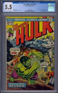 Incredible Hulk #180 1974 Marvel Comics CGC 5.5 1st app Wolverine cameo
