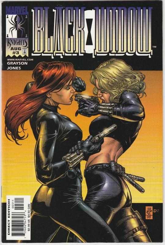 3 Black Widow Marvel Comic Books # 1 2 3 Grayson Marvel Knights Jones DC2