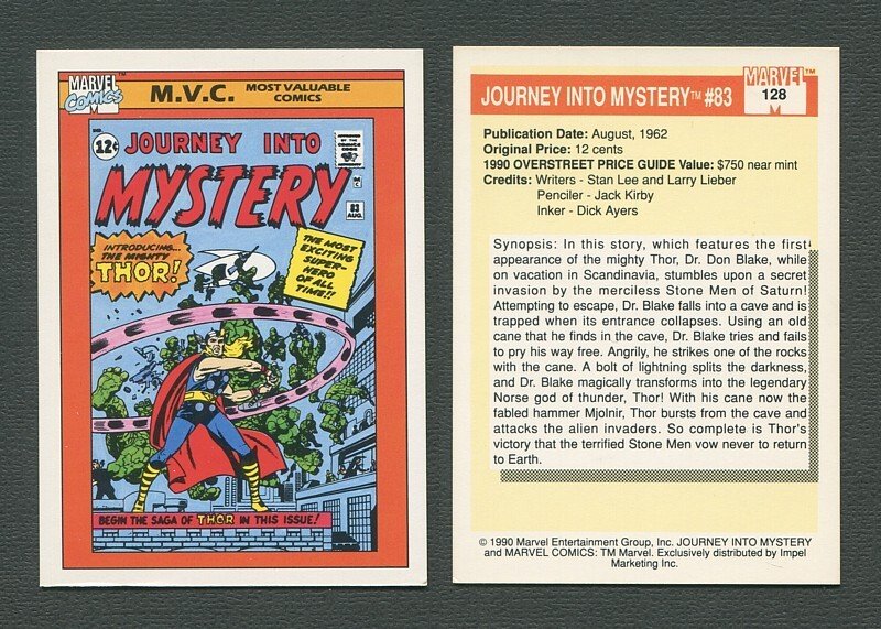 1990 Marvel Comics Card  #128 (Journey Into Mystery #83 Cover) NM