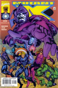 Mutant X #22 (Aug 2000) - Havok, Gambit, Ice-Man, Captain America, Elektra, more