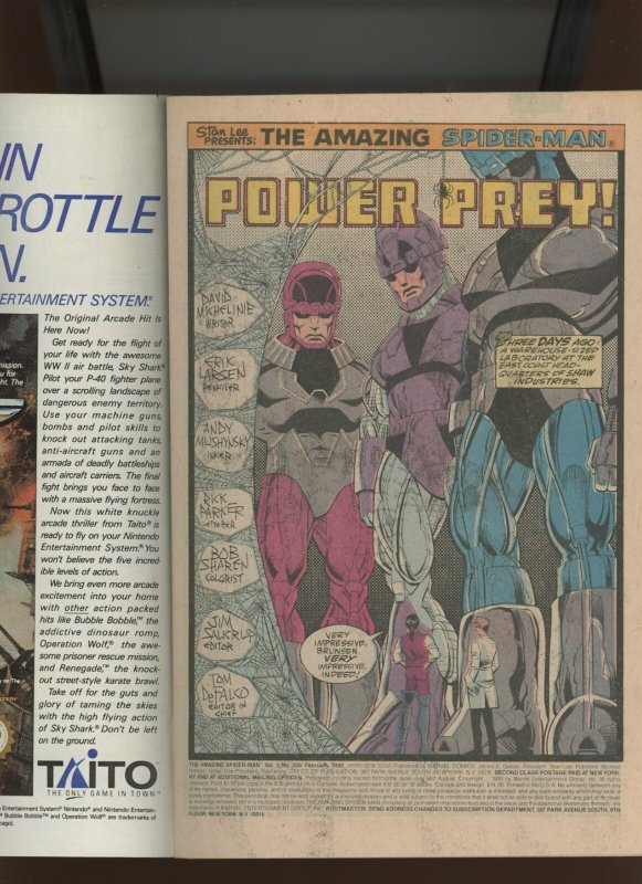 (1990) The Amazing Spider-Man #329: COPPER AGE! KEY ISSUE! DIRECT! (8.0)