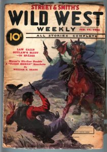 WILD WEST WEEKLY-2/15/1936-PULP-FLASH MORAN FR/G