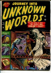 Journey Into Unknown Worlds #9  1952-Atlas-Joe Sinott autograph-eyeball-VG-