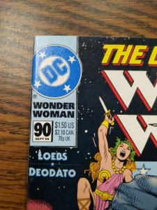 WONDER WOMAN #90 DC UNIVERSE DCU LOGO VARIANT 1994 1ST APPEARANCE OF ARTEMIS ?