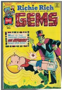 RICHIE RICH GEMS (1974-1982) 3 VG Jan. 1975