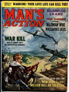 MANS ACTION-JUNE 1965-HORROR /FRANKENSTEIN CARTOONS-WW2 FN. 