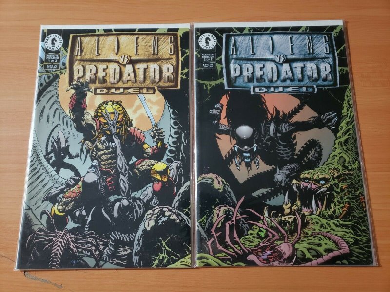 Aliens Vs Predator Duel 1-2 Complete Set Run! ~ NEAR MINT NM ~ 1995 Dark Horse