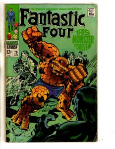 Fantastic Four # 79 VG Marvel Comic Book Human Torch Thing Dr. Doom RH3