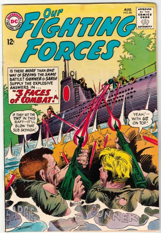 Our Fighting Forces #86 (Aug-64) FN/VF High-Grade Gunner and Sarge, Pooch