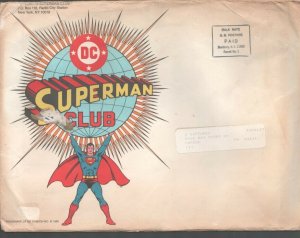 DC Superman Club Kit 1980-Colorful mailing envelope-Membership card-certifica...
