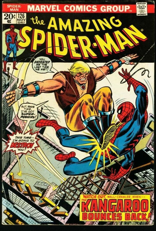 AMAZING SPIDER-MAN #126-MARVEL COMICS-GREAT ISSUE-fine condition FN