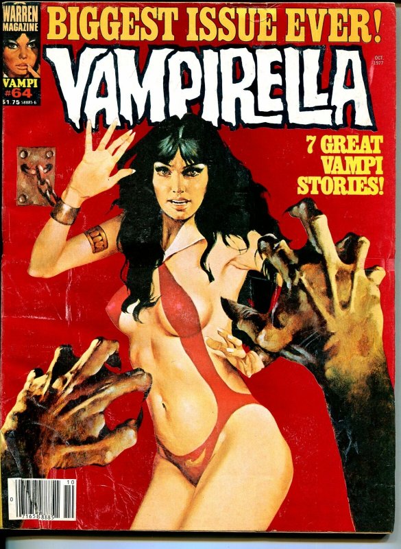 Vampirella #64 1977-Warren-Vampi cover-terror & horror-famous cover-VG