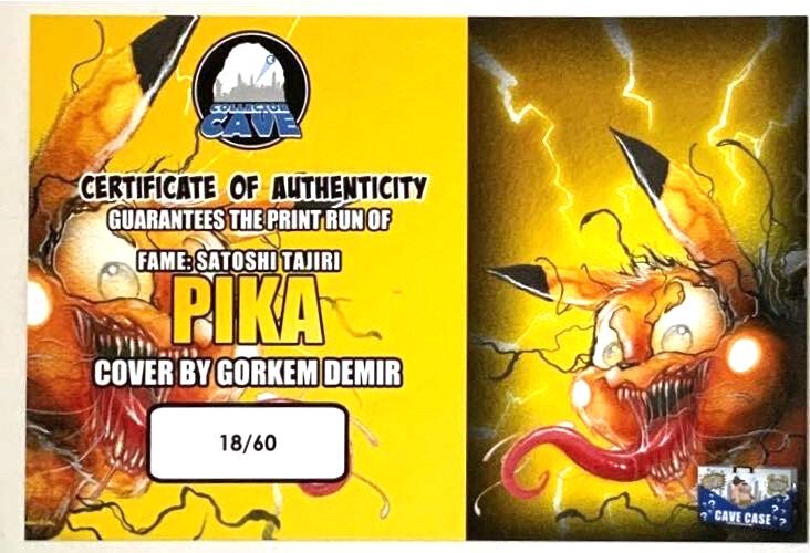 FAME: SATOSHI TAJIRI GORKEM DEMIR PIKA VENOMIZED VARIANT W/COA
