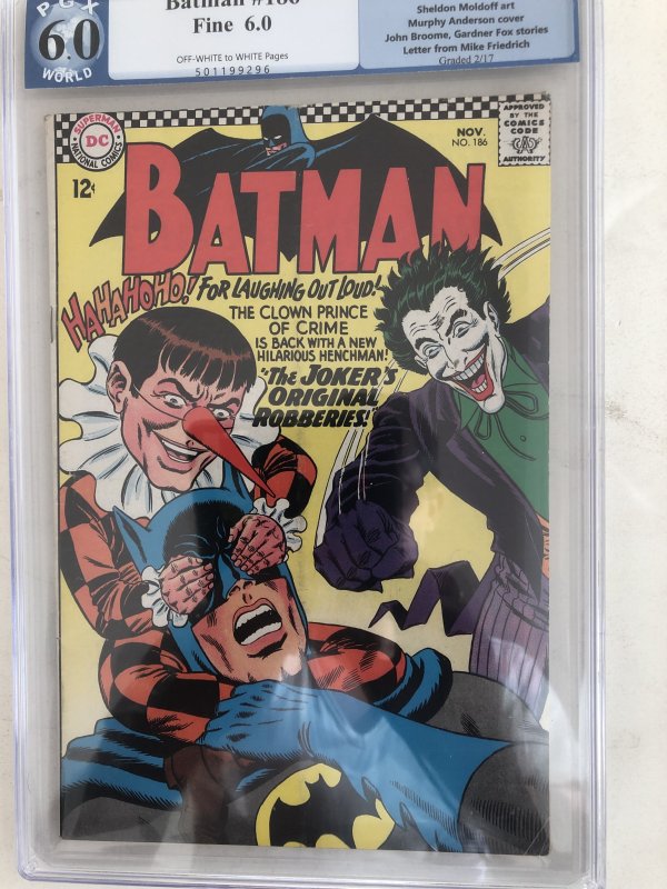 Batman 186, 6.0 PGX, Joker& an Evil Clown