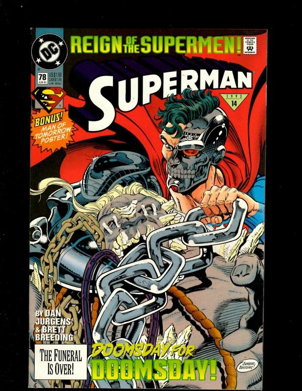 Lot of 8 Superman DC Comics Comic Books #41 42 74 75 76 77 78 82  HY3