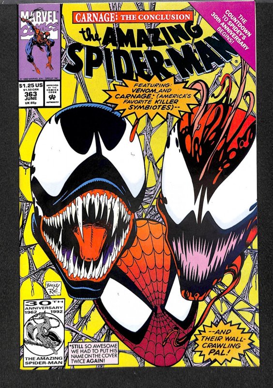 Amazing Spider-Man #363 NM- 9.2 3rd Carnage! Marvel Comics Spiderman