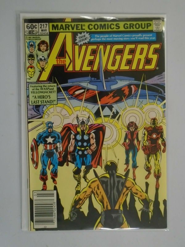 Avengers #217 Newsstand edition 5.0 VG FN (1982 1st Series)