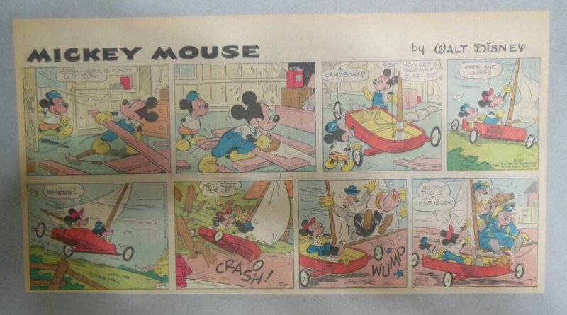 (46/52) Mickey Mouse Sunday Pages by Walt Disney from 1961 Third Page Size