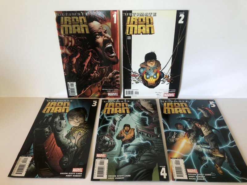 Ultimate Iron Man  #1 -5 Complete Set Lot Of 5