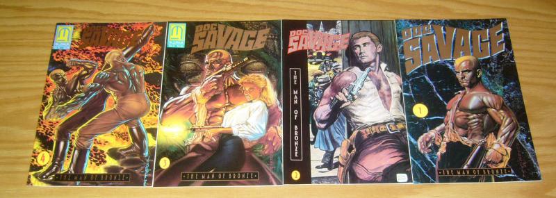 Doc Savage: the Man of Bronze #1-4 VF/NM complete series - pulp hero set 2 3 