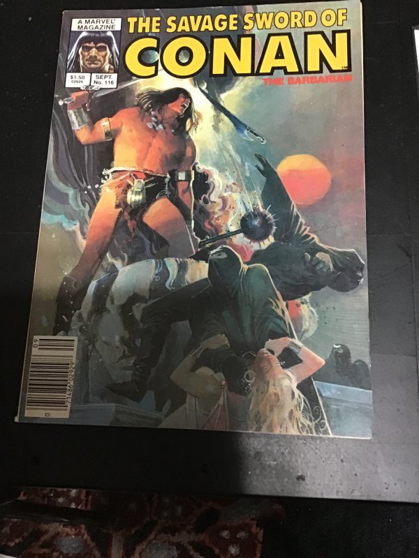 The Savage Sword of Conan #116 (1985) Strangled woman cover! High-Grade NM- Wow!