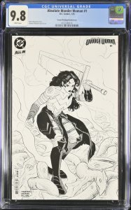ABSOLUTE WONDER WOMAN #1 DC 2ND PRINT 1:25 HAYDEN SHERMAN SKETCH VARIANT CGC 9.8