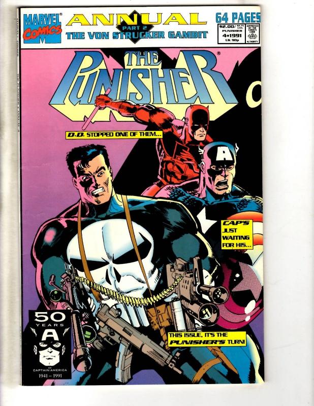 Lot Of 6 Punisher Marvel Comic Books ANNUALS # 1 2 3 4 5 6 Defenders Spider CR35